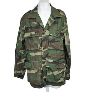 Aritzia TNA Minerva  Camo Green Utility Jacket Cinch Waist Size XS